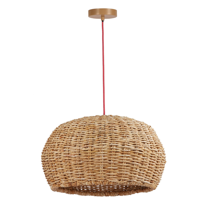 Sulion Nest Lámpara de techo de ratán con cable rojo NEST 201210