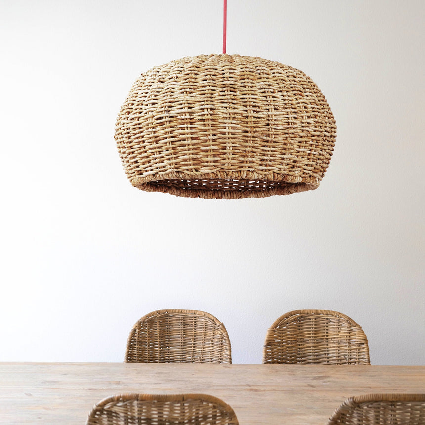 Sulion Nest Lámpara de techo de ratán con cable rojo NEST 201210