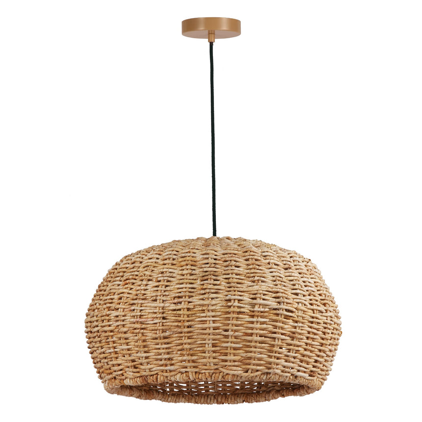 Sulion Nest Lámpara de techo de ratán con cable negro NEST 201213