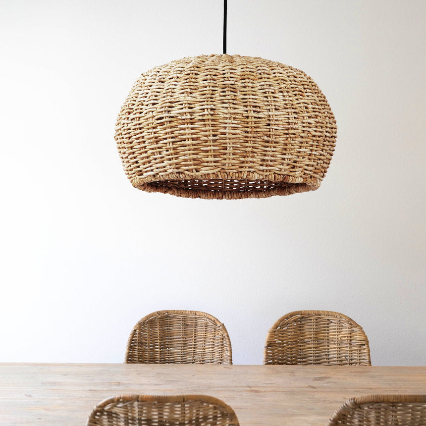 Sulion Nest Lámpara de techo de ratán con cable negro NEST 201213