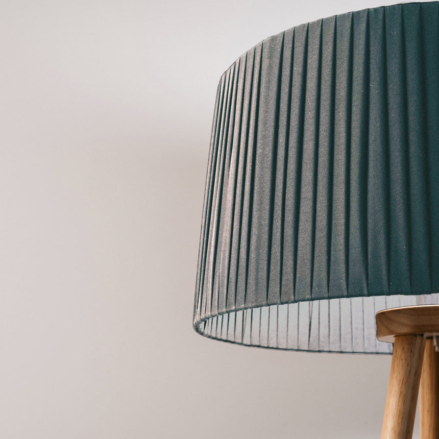 Sulion Ona Wood Lámpara de pie de madera con pantalla de tella gris - ONA WOOD 201219