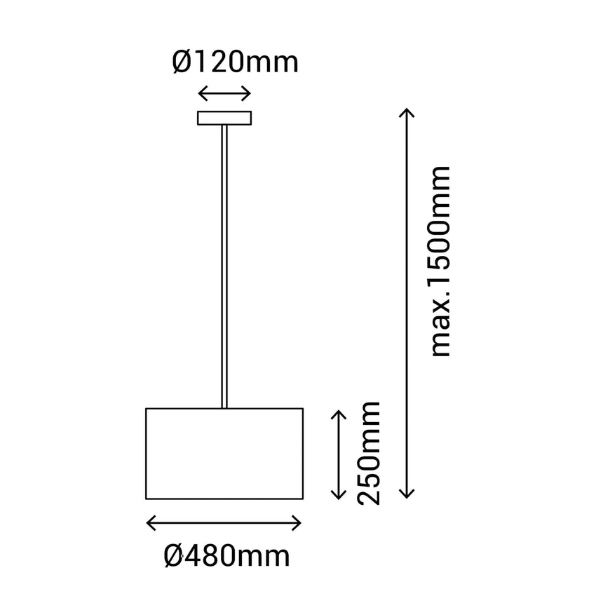 Sulion Wala Lámpara de techo de ratán de con cable blanco - WALA 201223