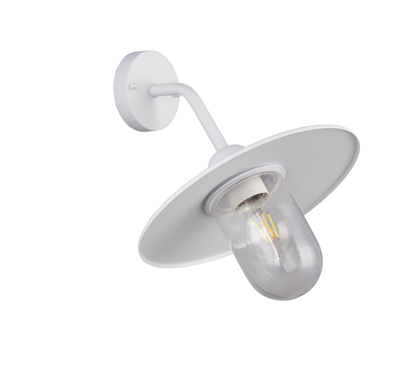 Aplique de exterior Trio Brenta LED blanco mate 2700K IP44 32cm 201760131