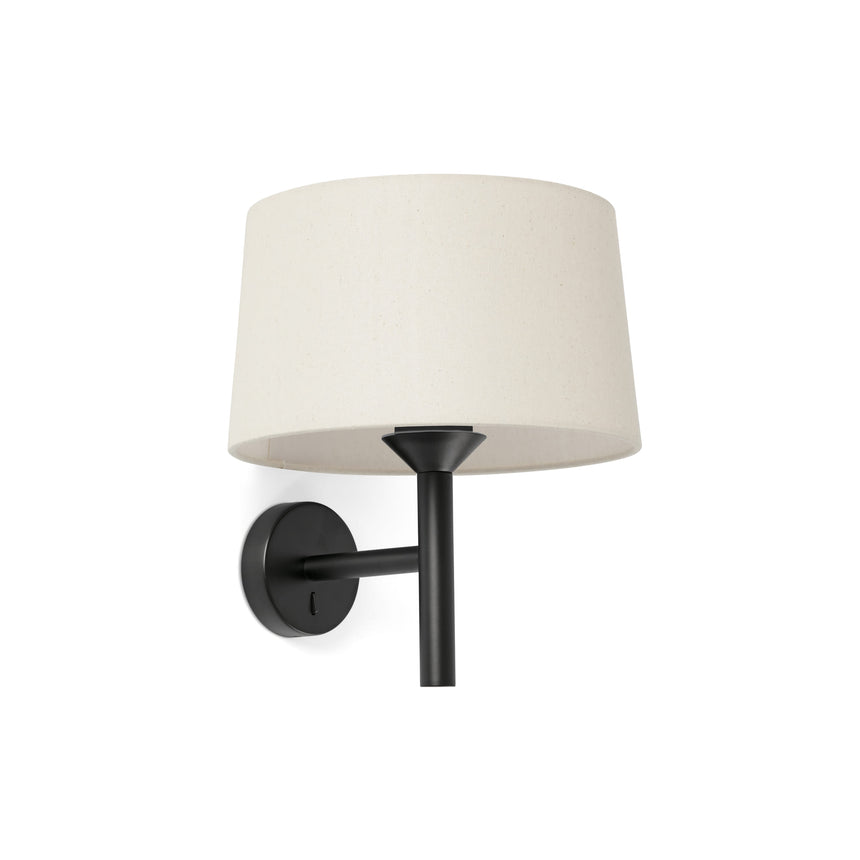 Lámpara de pared aplique Faro Windsor E27 LED negro mate 20221-150