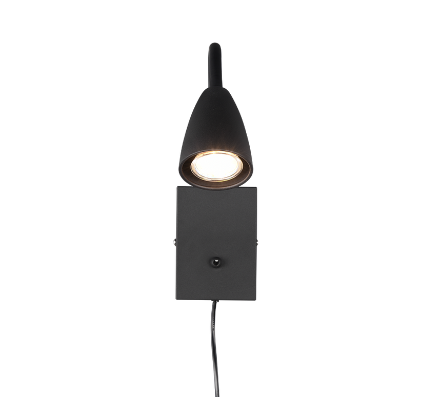 Aplique de pared Trio Wanda LED negro mate 3000K 202670132