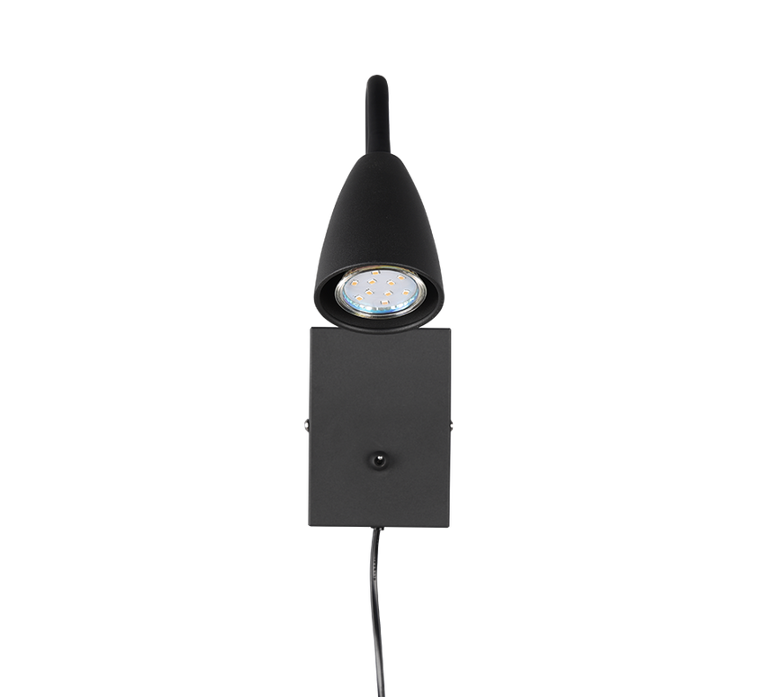 Aplique de pared Trio Wanda LED negro mate 3000K 202670132