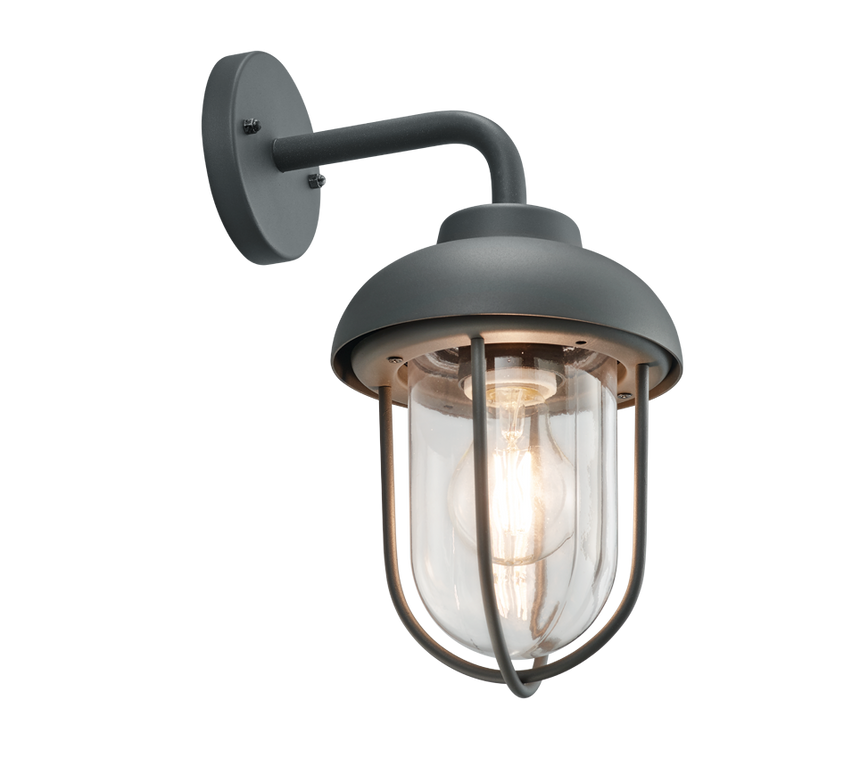 Trio Duero Anthracite Aluminum Exterior Wall Light 202760142
