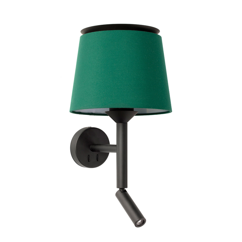 Faro SAVOY Wall lamp with black/green reader 20303-94