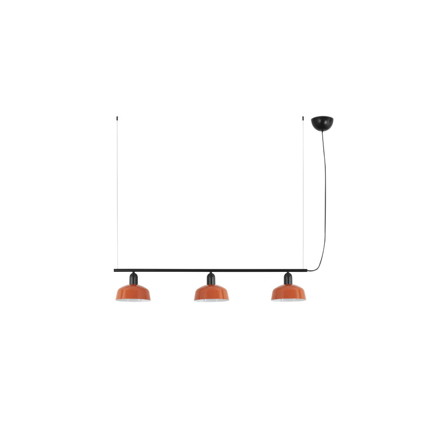 Lámpara de techo colgante Faro Tatawin 3 luces E27 LED naranja 20338-143