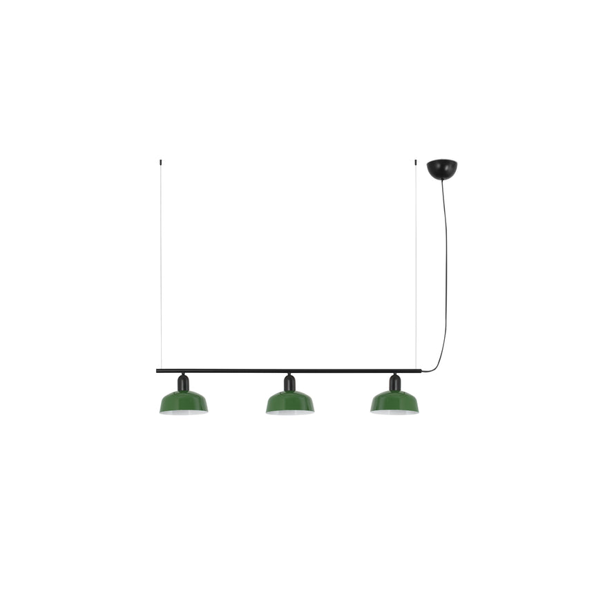 Lámpara de techo colgante Faro Tatawin 3 luces E27 LED verde 20338-144