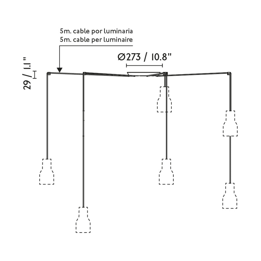 Faro 20340-116-5L - Dibujo técnico