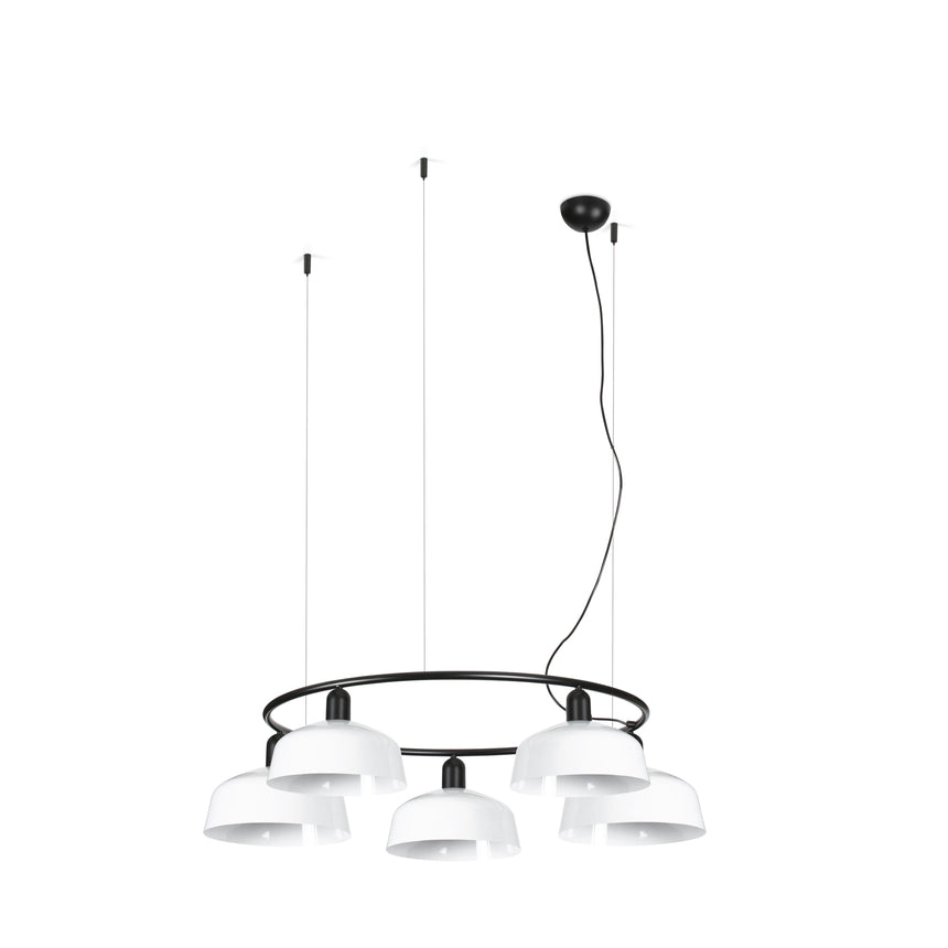 Lámpara de techo colgante Faro Tatawin 5 luces E27 LED blanco 20343-145-5L