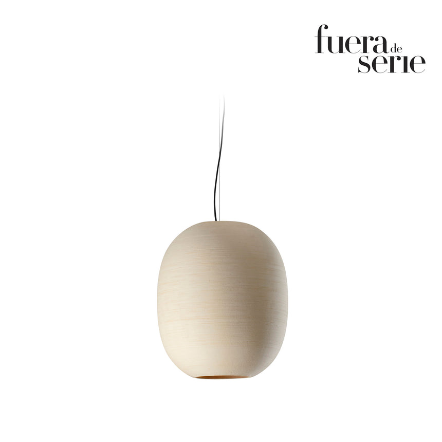 Lámpara de techo colgante Faro Tierra E27 LED beige 20400