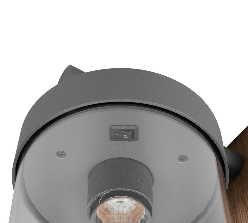 Aplique de exterior Trio Sambesi imitación madera sensor crepuscular IP44 33cm 204160135 - vista 3