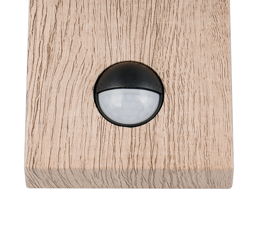 Aplique de exterior Trio Sambesi imitación madera con sensor movimiento IP44 33cm 204169135 - vista 3