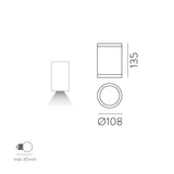ACB Nori Plafón 2044/10 Blanco Texturado, LED E27 15W, CL.I IP65