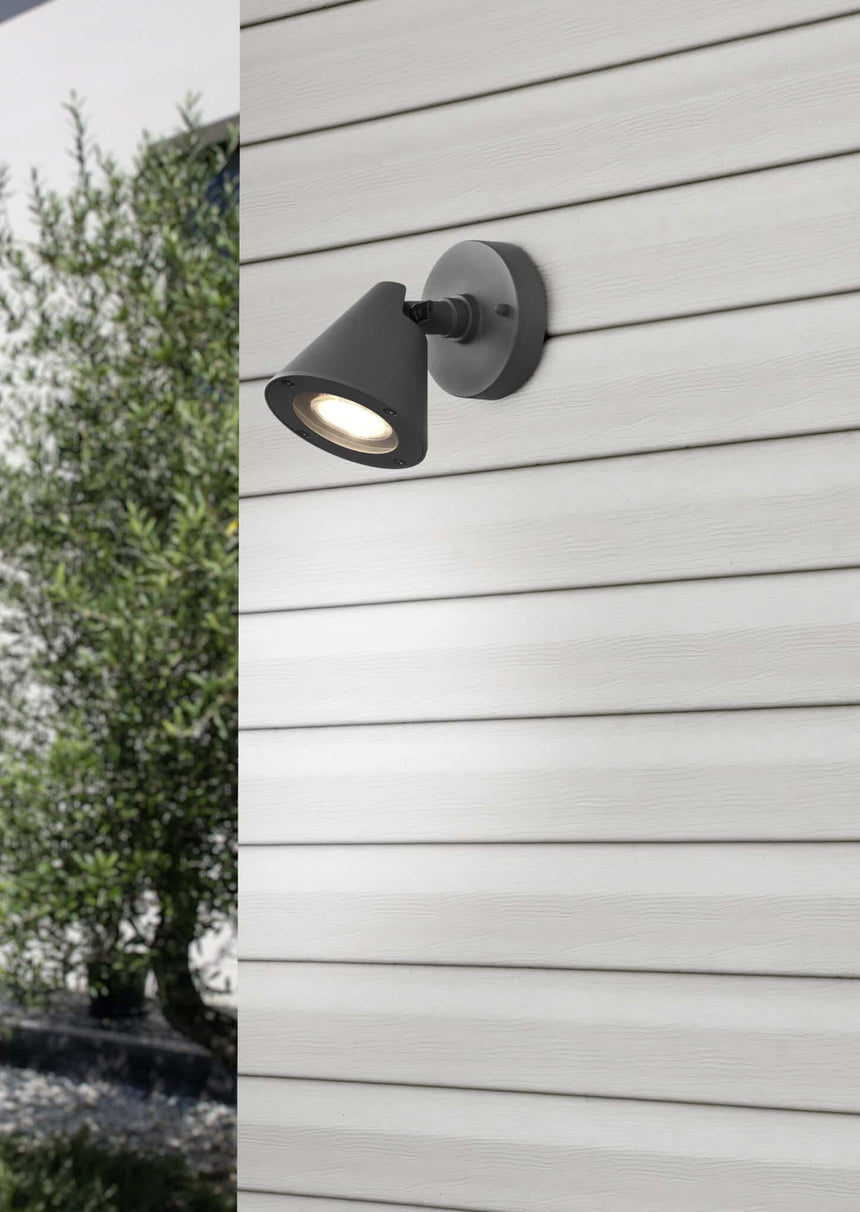 Trio Kaveri Aplique de pared exterior de aluminio antracita 206060142