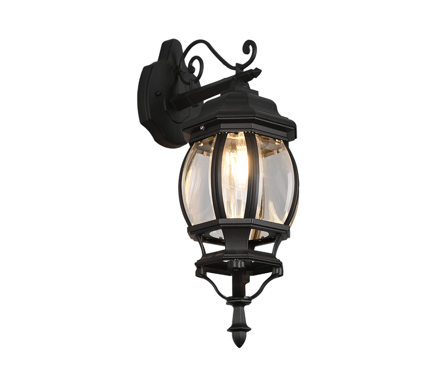 Aplique de exterior Trio Elvo negro mate IP44 49,5cm 206960132