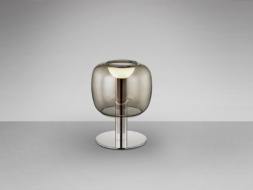 Schuller Icon table lamp chrome/smoke 209212