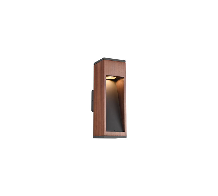 Aplique de exterior Trio Canning madera IP44 2