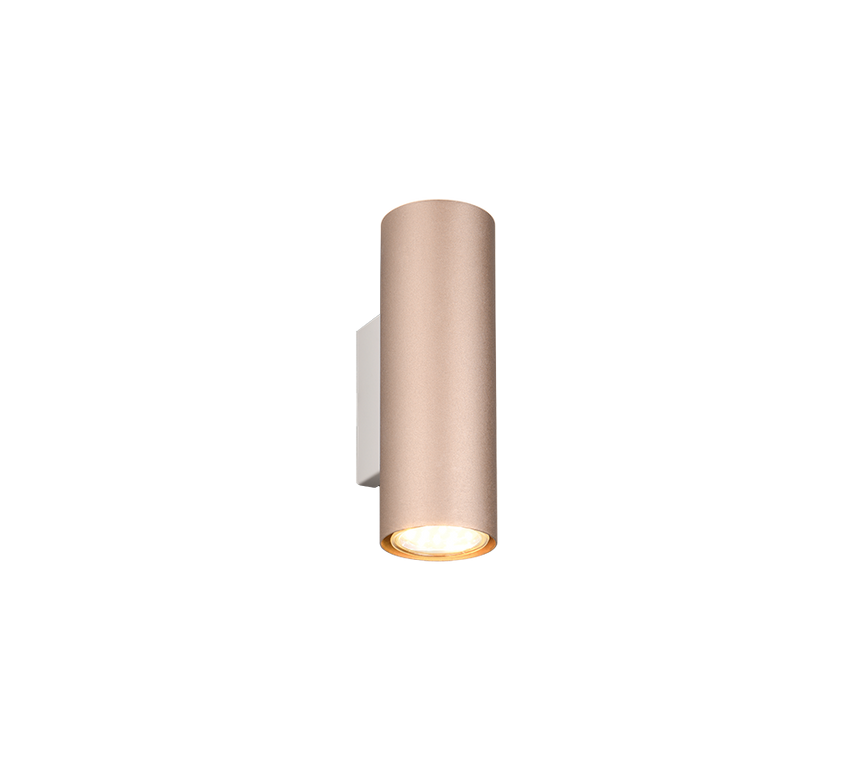 Aplique de pared Trio Marley 2 luces marrón café arriba y abajo 212400265
