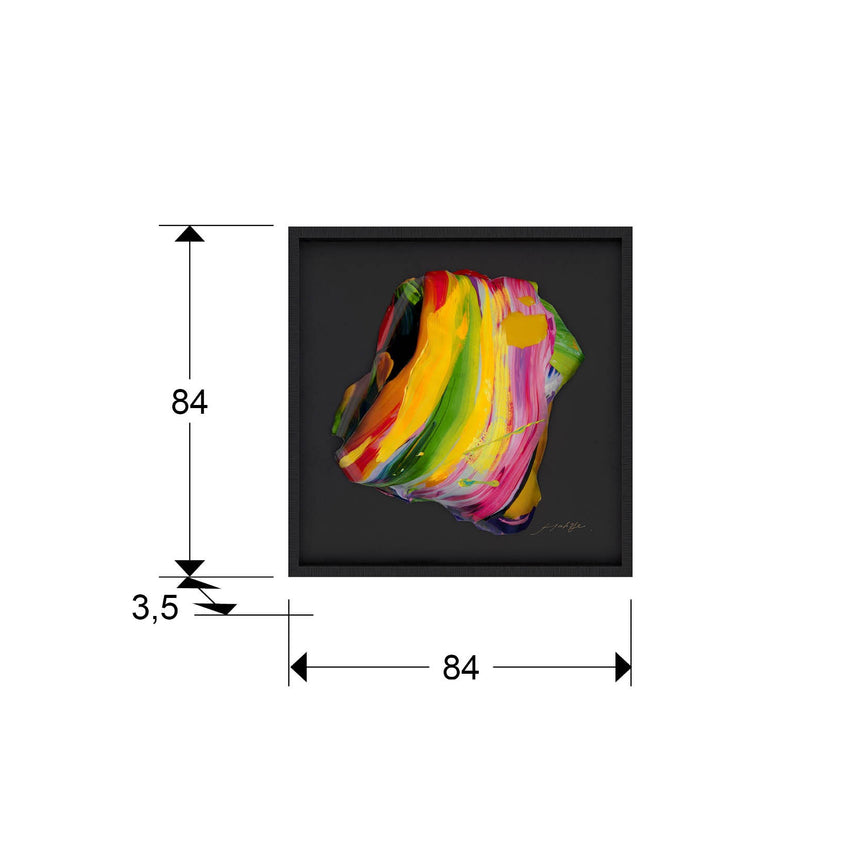 Pintura Schuller Cromatismo negro 84x84cm dimensiones