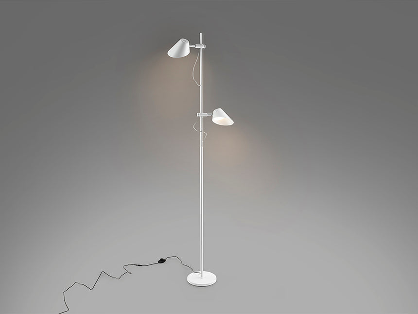 Lámpara de pie de salón Schuller Esino LED 2 luces blanco CCT orientable con mando 184cm 215589 - imagen 4