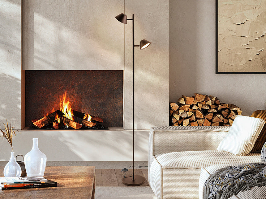 Schuller Taros Pie Salon 2 luces bronce oscuro 215626