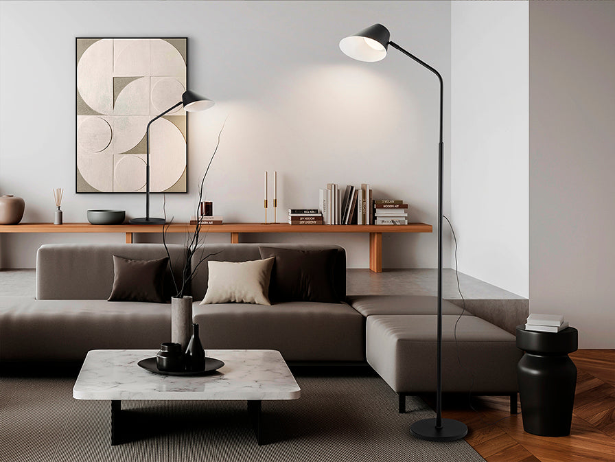 Schuller Esino Lámpara de pie salón 1 luz negro 215732