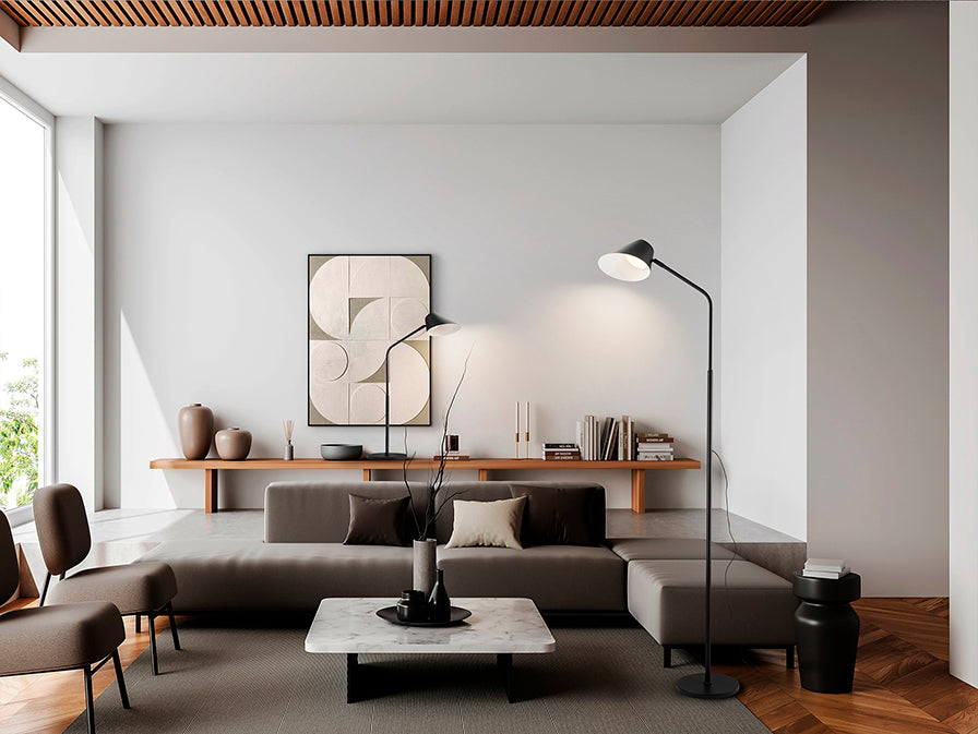 Schuller Esino Lámpara de pie salón 1 luz negro 215732
