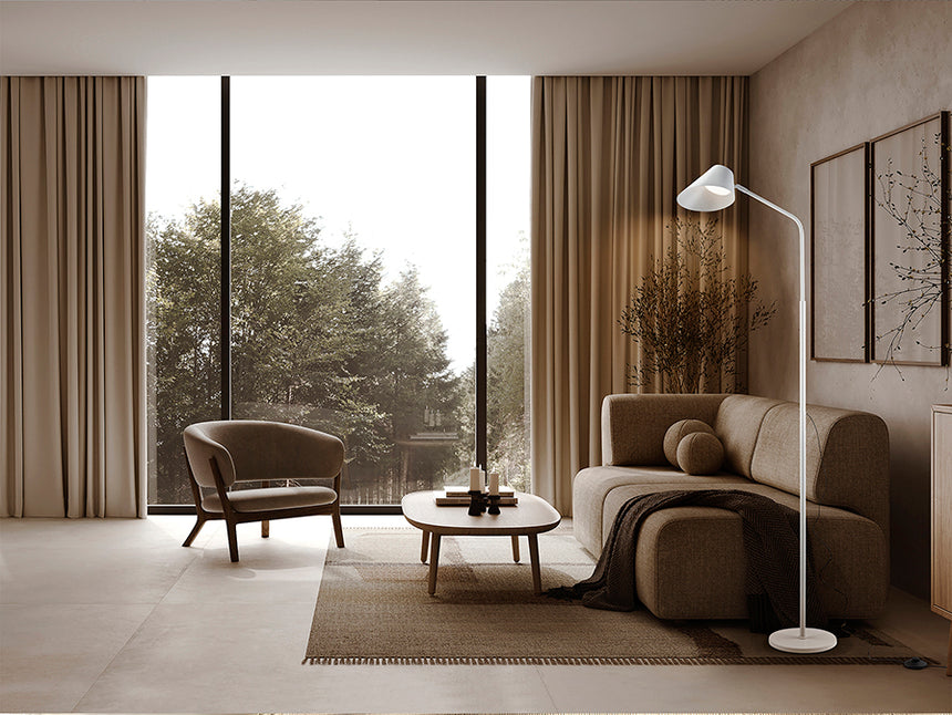 Schuller Esino Lámpara de pie salón 1 luz blanco 215749