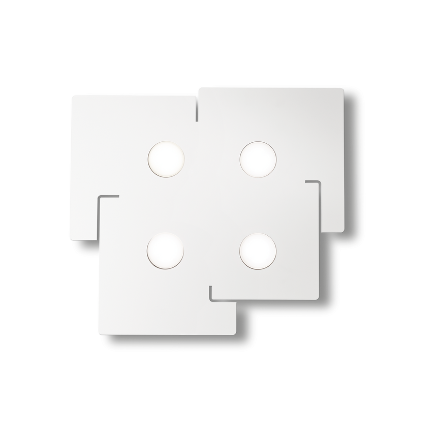 Plafón de techo Ideal Lux Totem blanco 4 luces 60W Ø56cm 215778