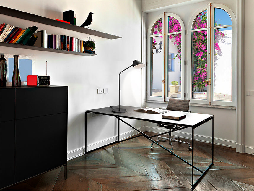 Lámpara de sobremesa Schuller Esino grande LED 1 luz negro CCT orientable con mando 77cm 215930 - imagen 3