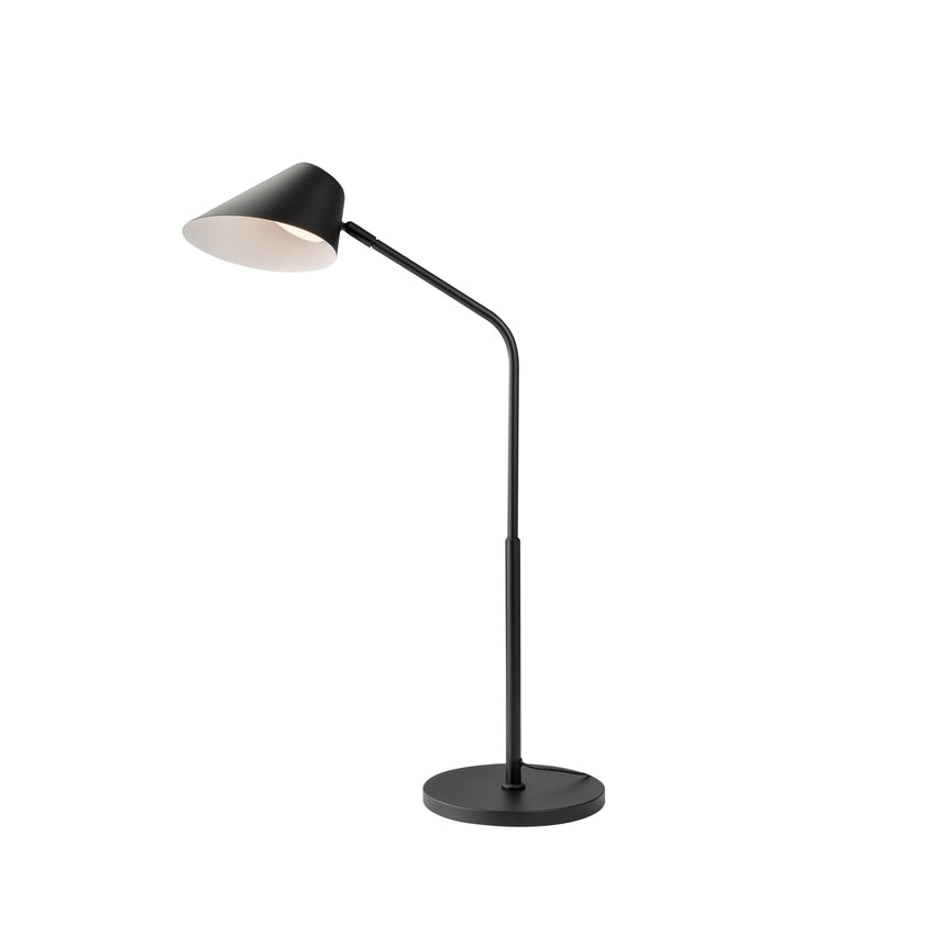 Lámpara de sobremesa Schuller Esino grande LED 1 luz negro CCT orientable con mando 77cm ambiente
