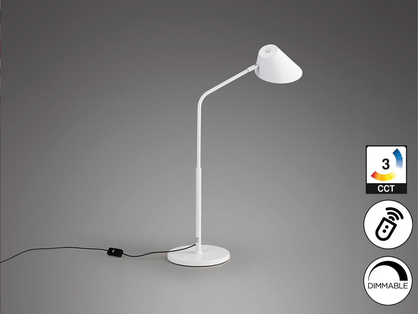 Lámpara de sobremesa Schuller Esino grande LED 1 luz blanco CCT orientable con mando vista 4