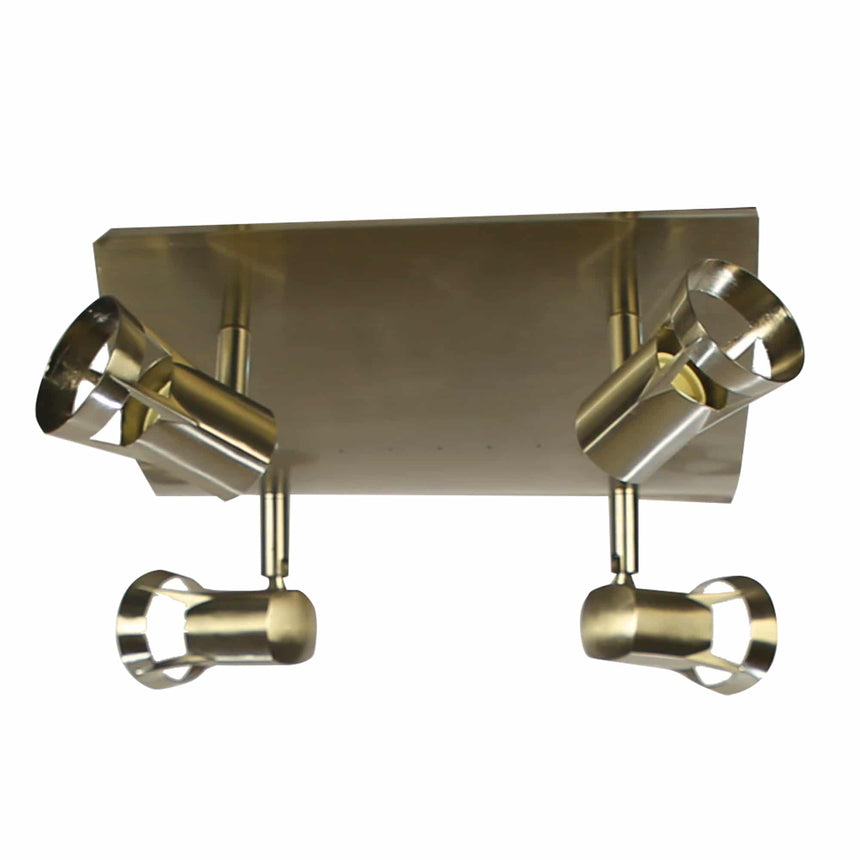 Sulion Kody Metal ceiling lamp in old leather finish with 4 spotlights - KODY 216008