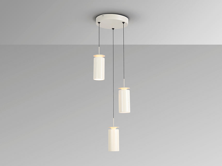 Lámpara de techo colgante Schuller Alfara 3 luces gris y craquelado crema cerámica 3000K 216531 - imagen 5