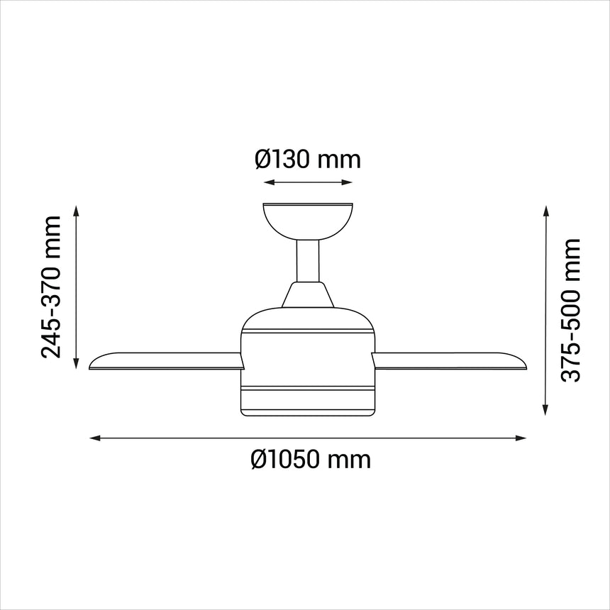 Sulion Ventilador de techo ACHILIA níquel con luz 2171432
