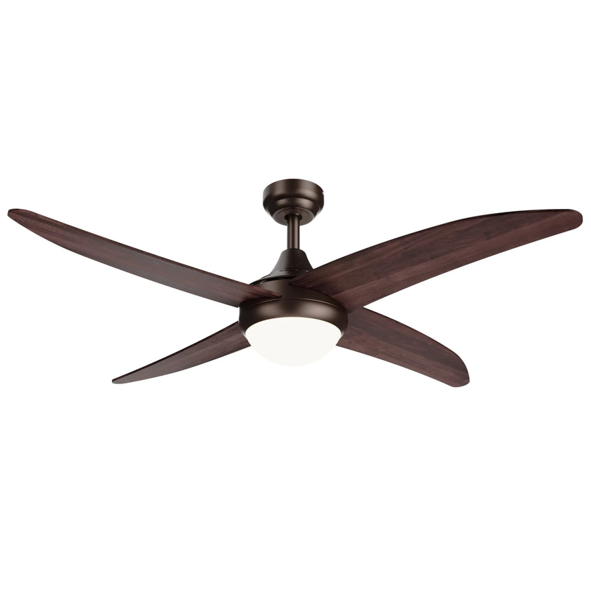 Sulion Ventilador de techo SCRIM marrón oscuro con luz 2171500