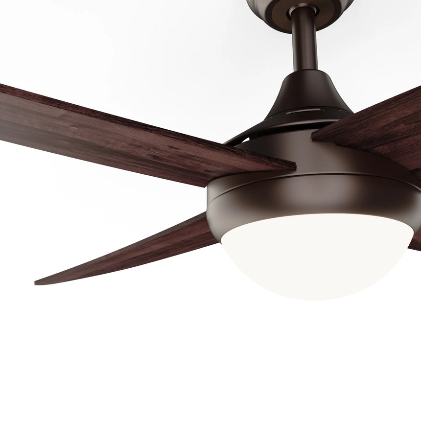 Sulion Ventilador de techo SCRIM marrón oscuro con luz 2171500