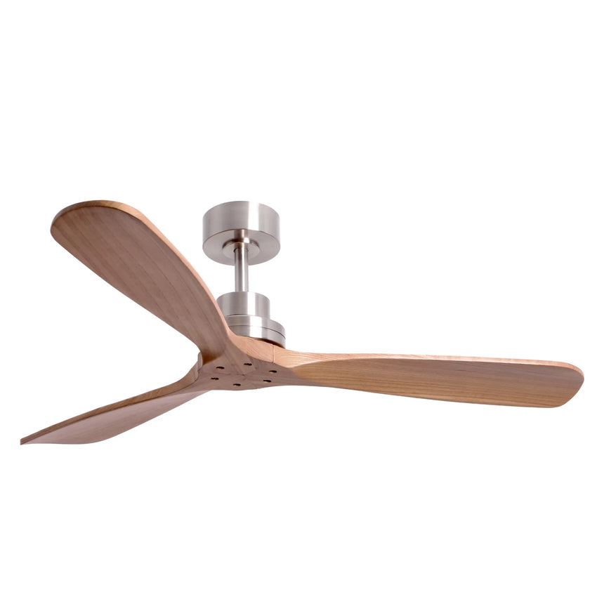 Sulion NATI Nickel Outdoor Ceiling Fan with Natural Wood 2171548