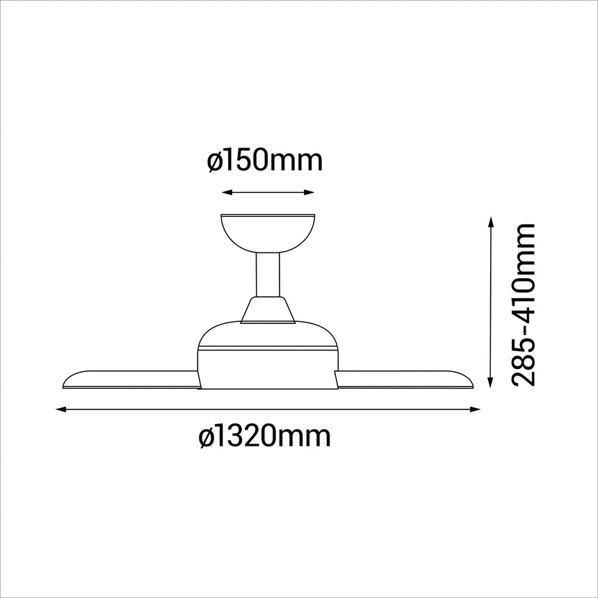 Sulion NATI Nickel Outdoor Ceiling Fan with Natural Wood 2171548