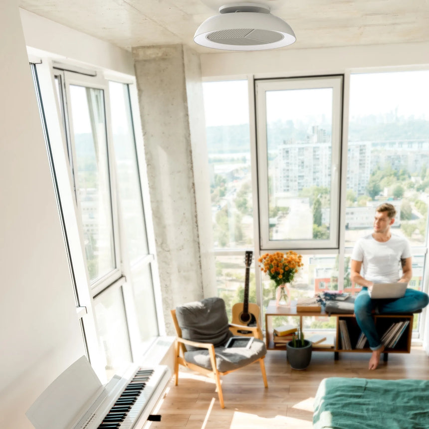 Sulion Ventilador plafón BRISA gris purificador de aire con luz 2175133