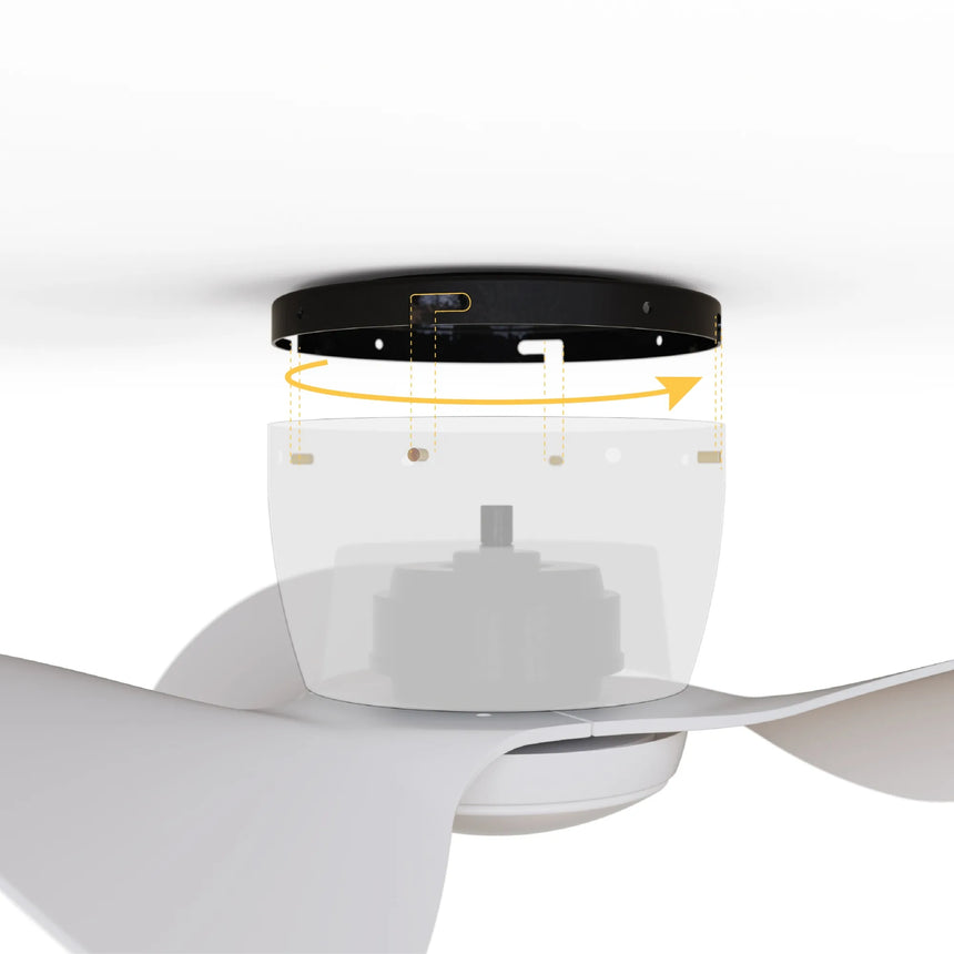 Sulion Ventilador de techo MONTY blanco con luz 2179506