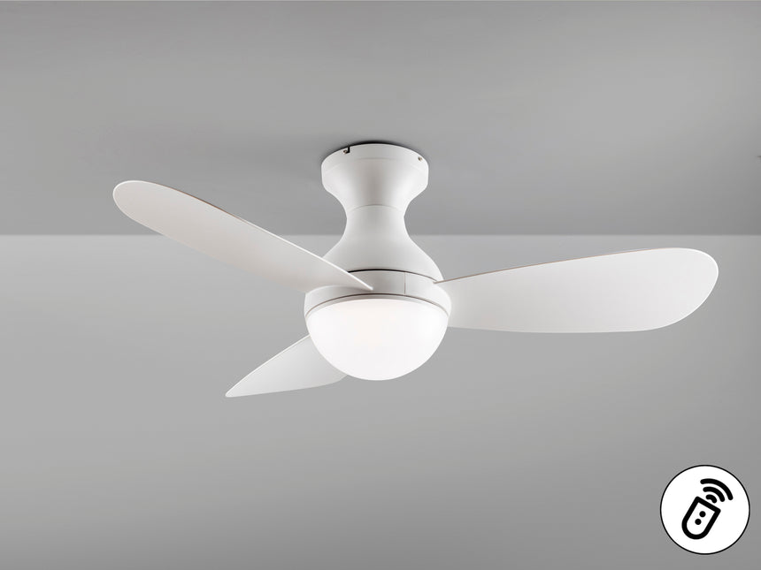 Ventilador de techo Schuller Vito LED blanco CCT Ø117cm - ambiente