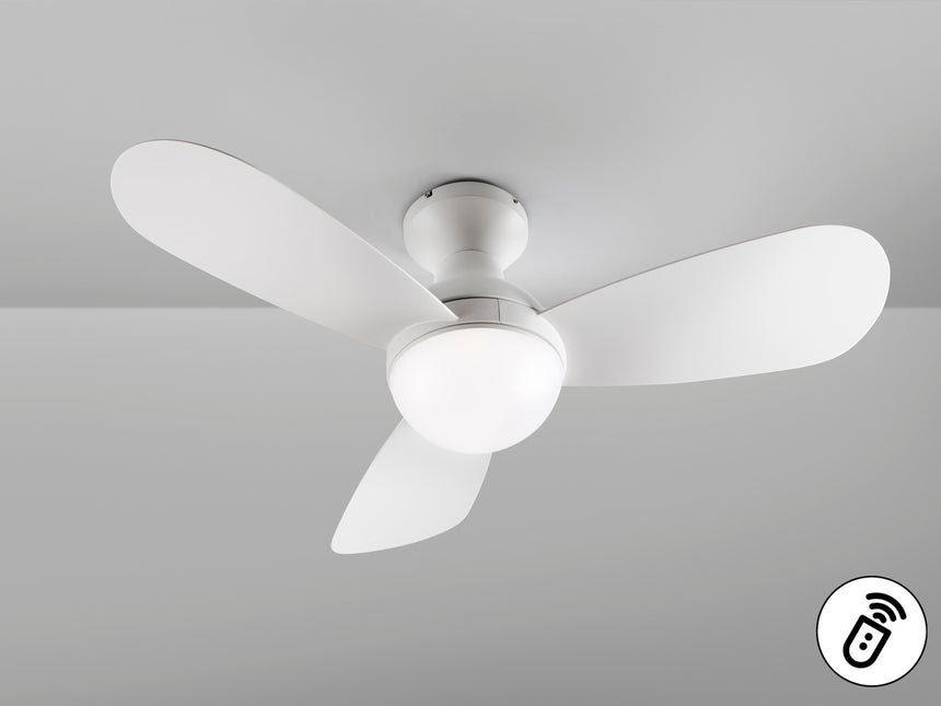 Ventilador de techo Schuller Vito LED blanco CCT Ø117cm - ambiente