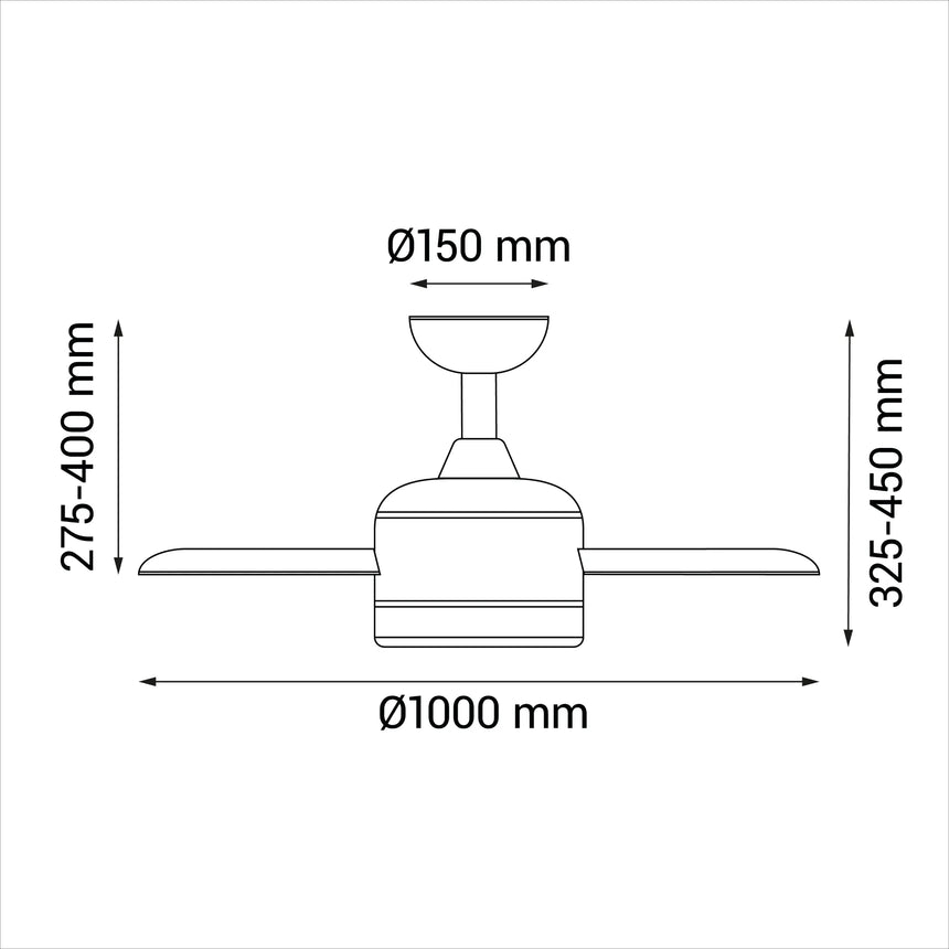 Sulion Ventilador de techo GULL blanco con luz 2181660