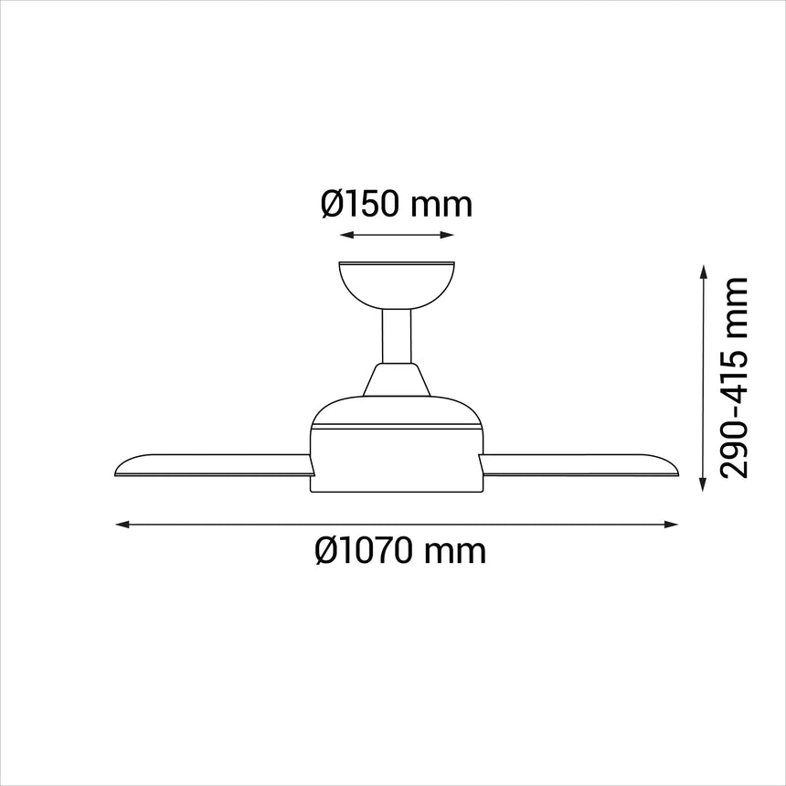 Sulion Ventilador de techo exterior BALCONY madera 2181684