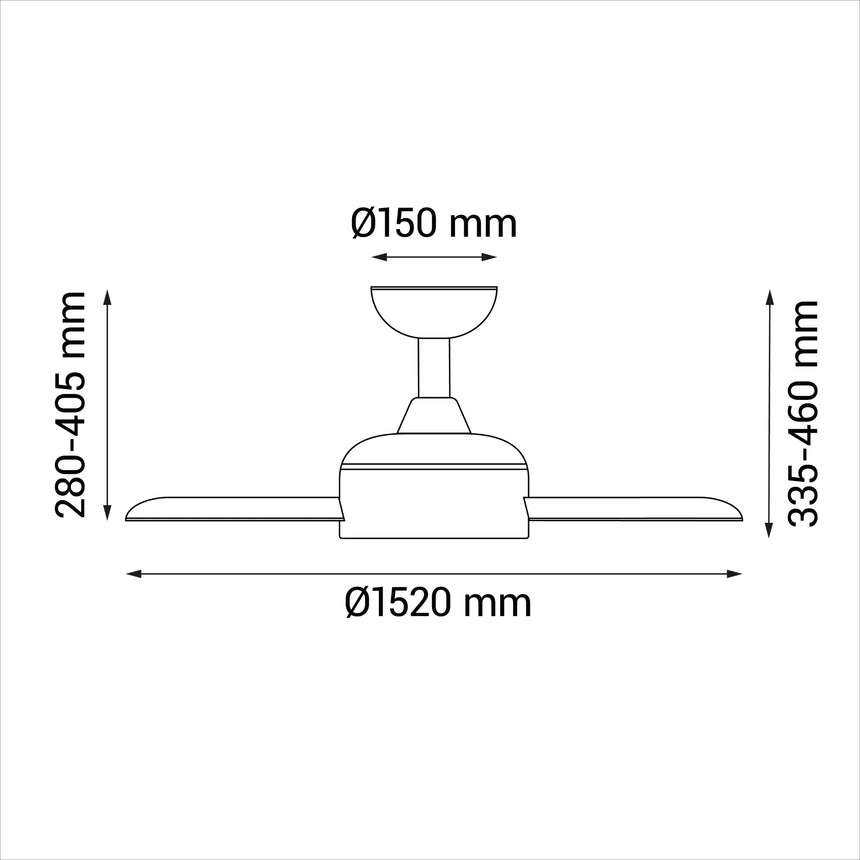Sulion Outdoor ceiling fan NOVA dark wood 2181721