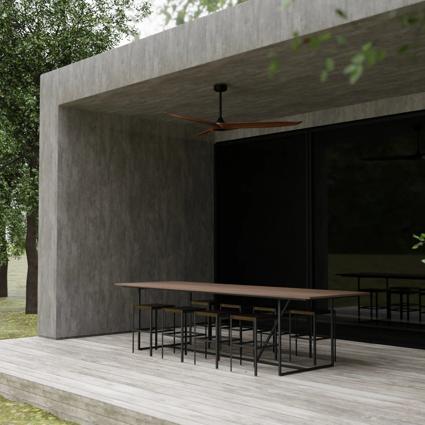 Sulion Ventilador de techo exterior NOVA XXL madera oscura 2181738